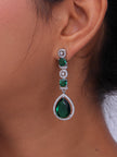 Elegant Double Layer Teardrop Necklace and Earring Set for Special Occasion.