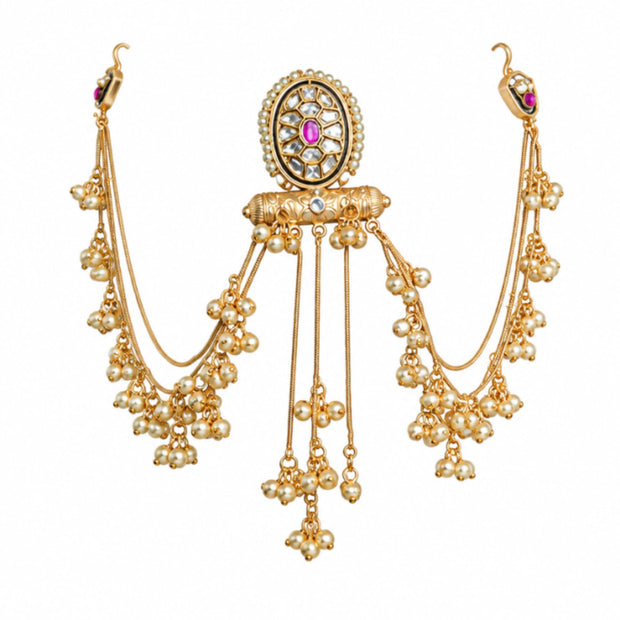Kundan Chain Cascade Jada Billa