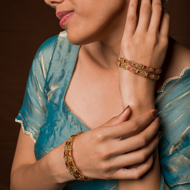 Nakshi Lakshmi Stone Bangles