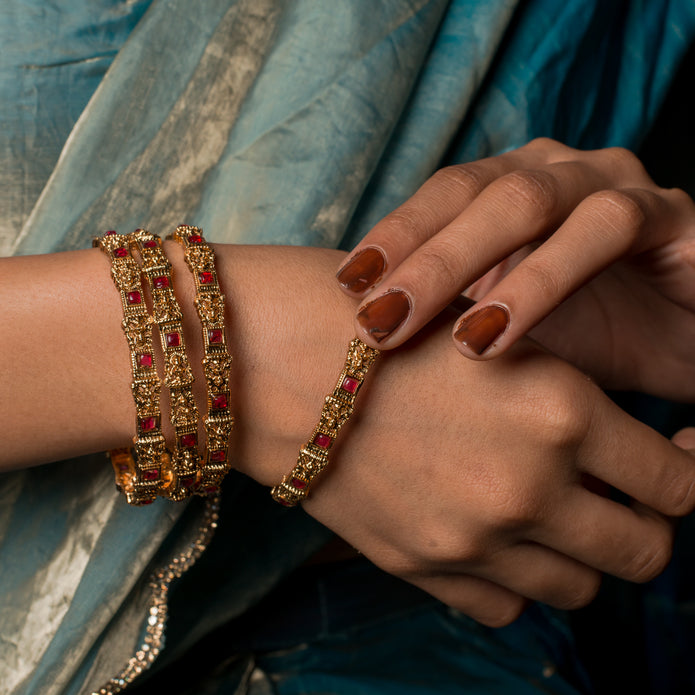 Nakshi Lakshmi Stone Bangles