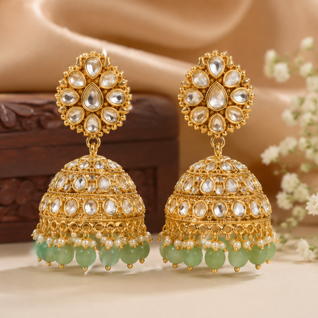 Royal Kundan Jhumkas