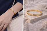 Chic Designer Gold Plated Everyday Wear Bracelet
