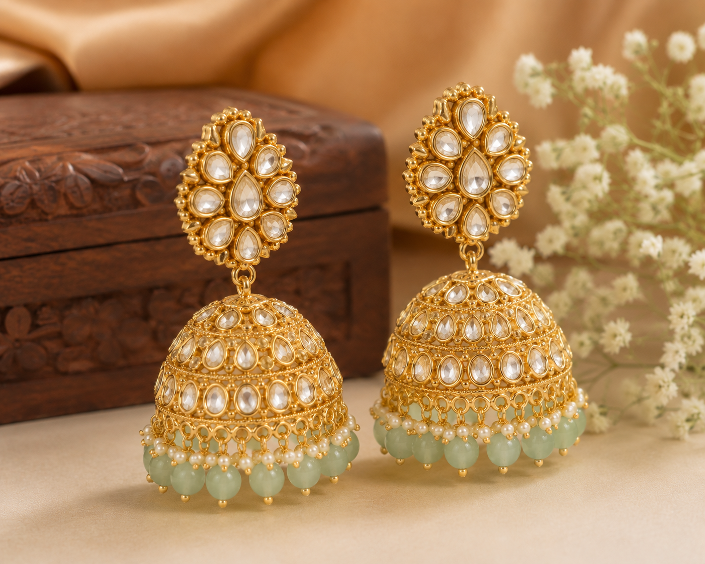 Royal Kundan Jhumkas