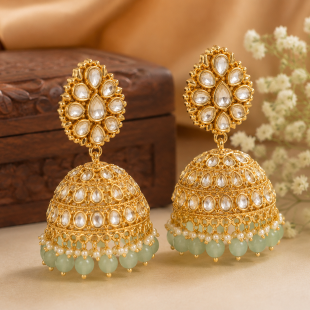 Royal Kundan Jhumkas