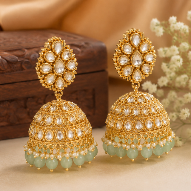 Royal Kundan Jhumkas