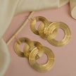 Elegant Gold-Tone Multi-Circle Drop Earrings for Women.