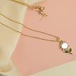 Elegant Gold-Plated Floral Pendant Necklace for Women