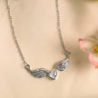 Elegant Winged Heart Crystal Pendant Necklace for Women