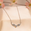 Elegant Winged Heart Crystal Pendant Necklace for Women