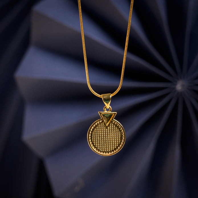 Round Coin Pendant Necklace