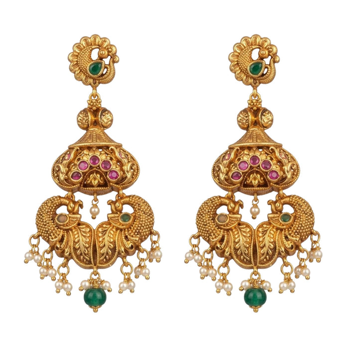 Peacock Bloom Statement Earrings