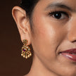Floral Motif Statement Earrings