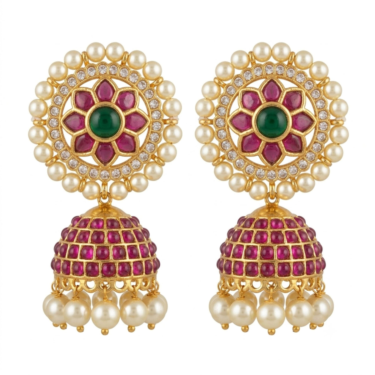 Lotus Bloom Statement Earrings