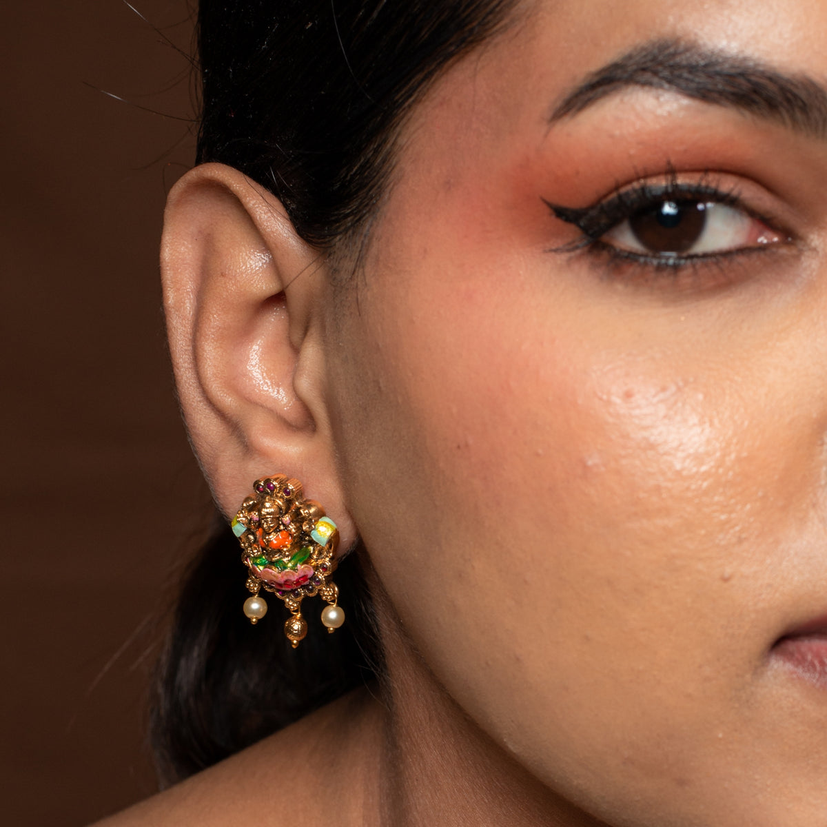 Padma Lakshmi Pearl Studs