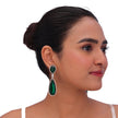 Emerald Teardrop Dangle Earing