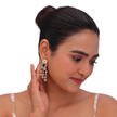 Crystal Bloom Tassel Earrings