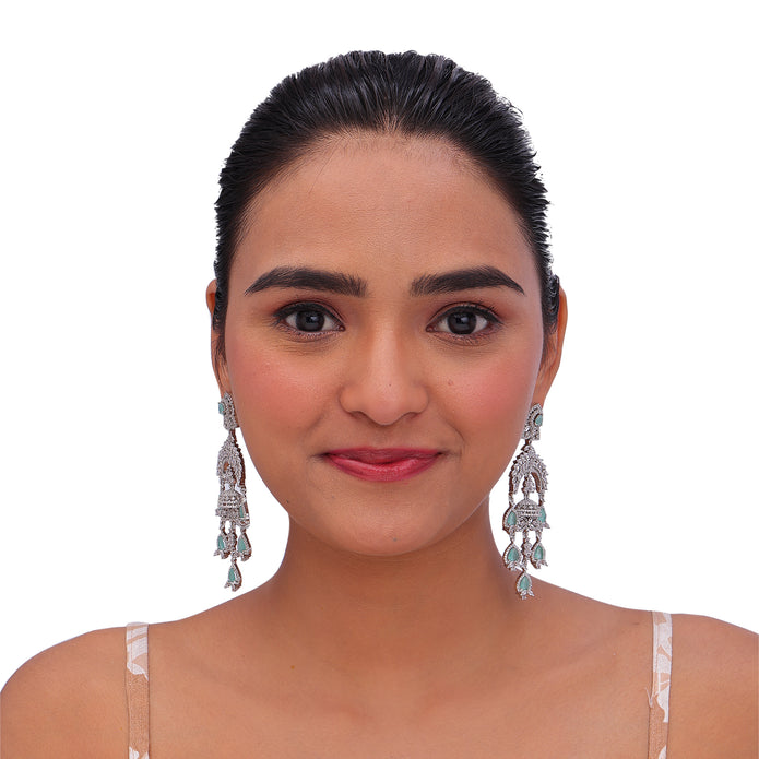 Luxury Emerald Chandelier Earrings