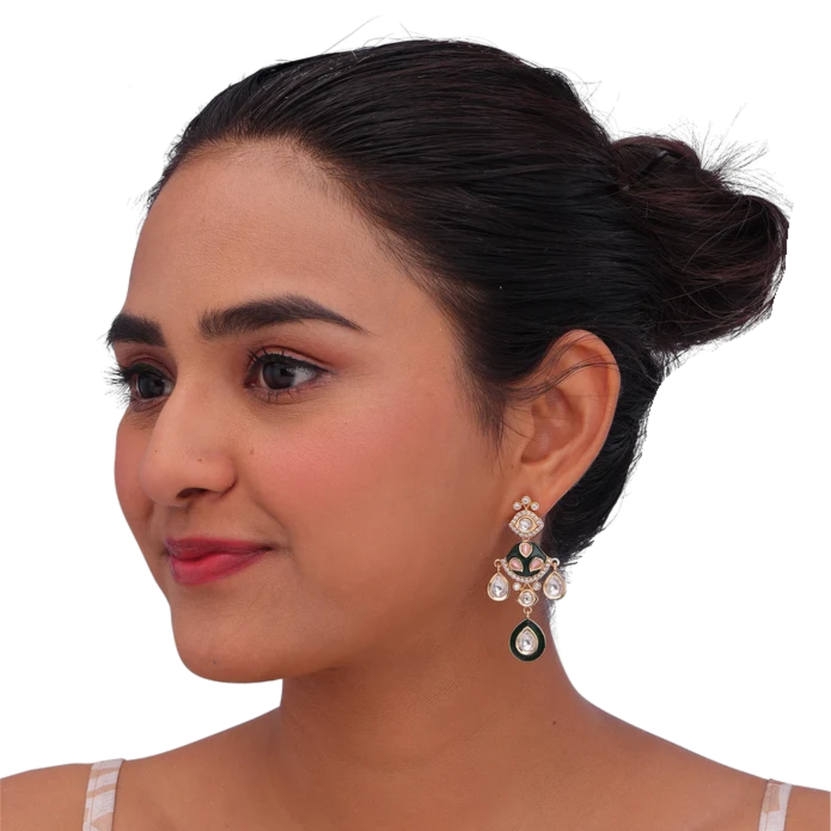 Noor Kundan Cascade Earrings