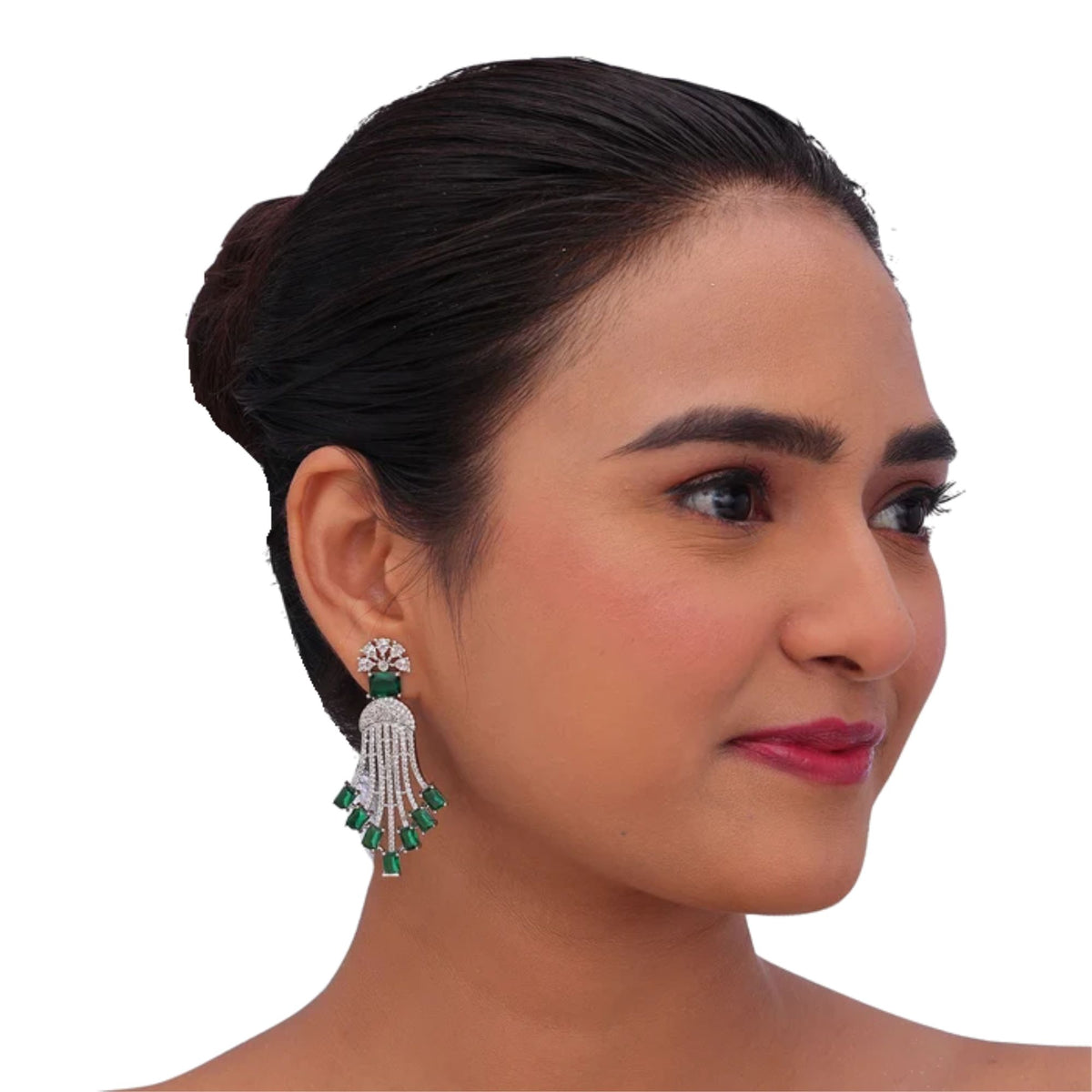 Jade Waterfall Drop Earrings