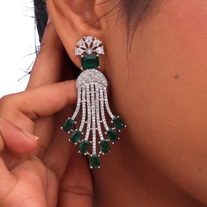 Jade Waterfall Drop Earrings