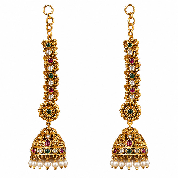 Gulnaar Bloom Chain Jhumka
