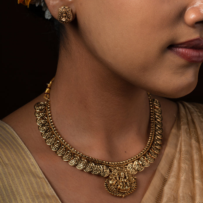 Mahalakshmi Coin Grace Necklace Set
