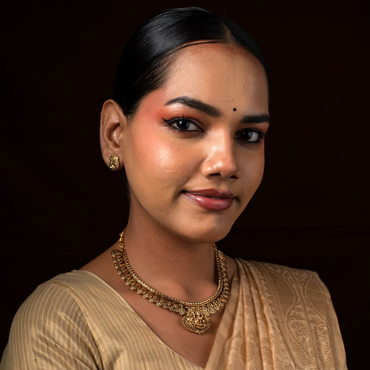 Mahalakshmi Coin Grace Necklace Set