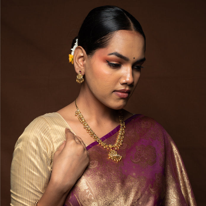 Mayura Lakshmi Drop Necklace Set