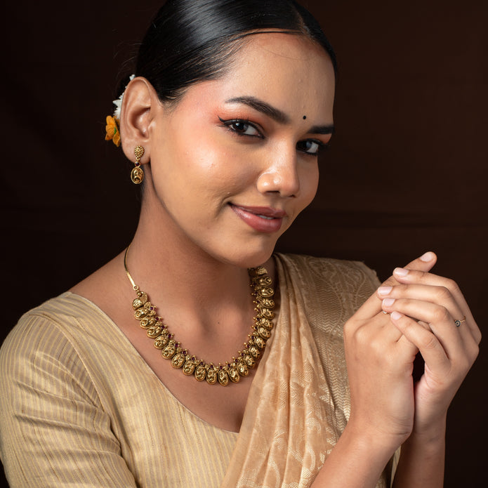 Peacock Manikya Necklace Set